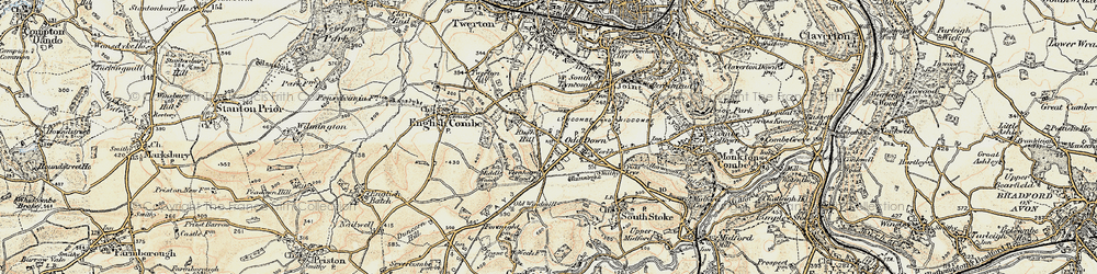 Old map of Rush Hill in 1898-1899