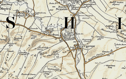 Old map of Rushall in 1897-1899