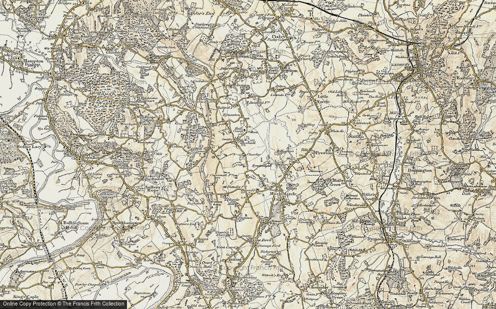 Historic Ordnance Survey Map of Rushall, 1899-1901