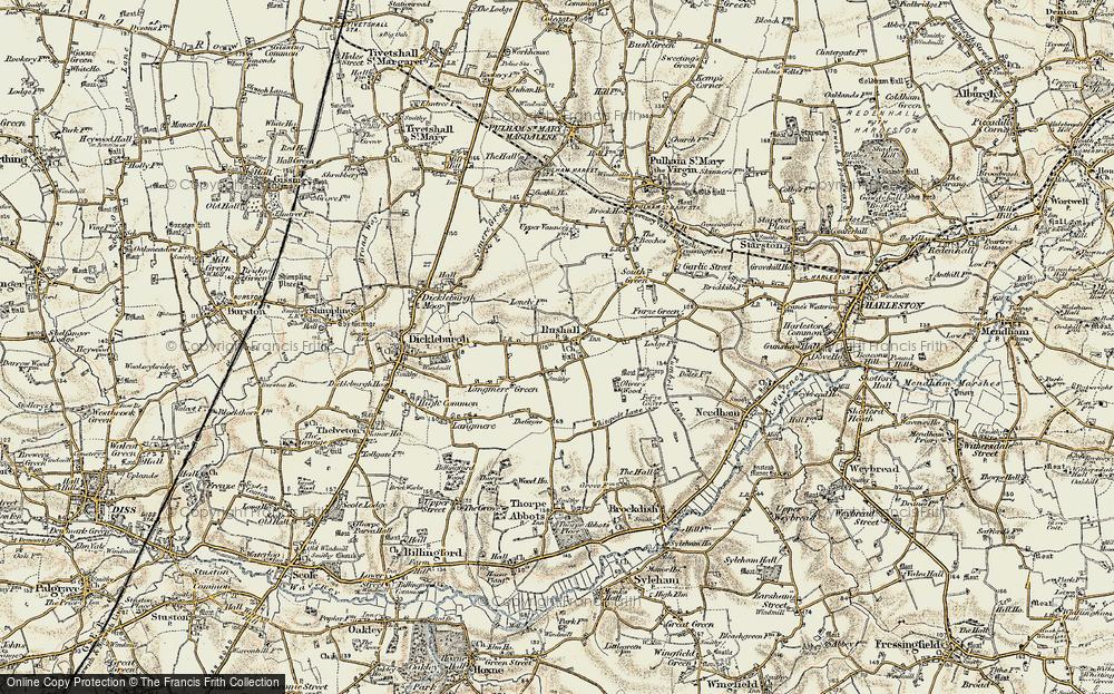 Old Map of Rushall, 1901-1902 in 1901-1902