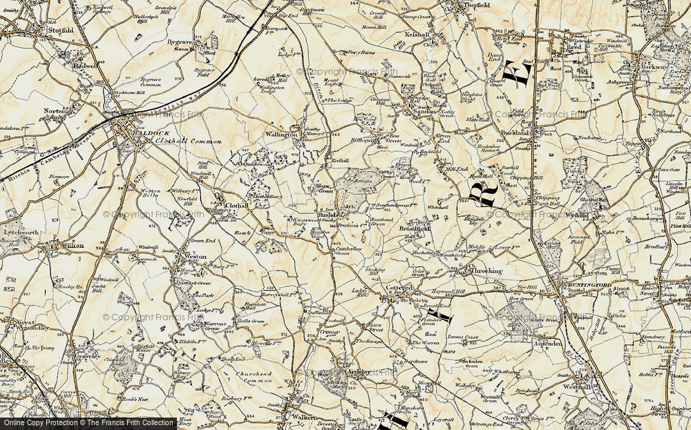 Old Map of Rushden, 1898-1899 in 1898-1899