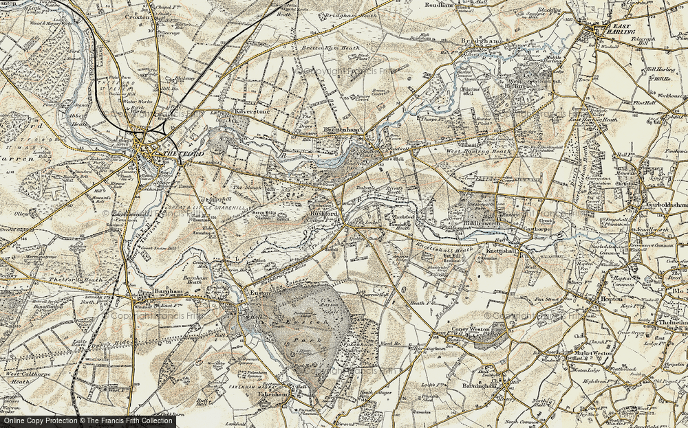 Old Map of Rushford, 1901 in 1901