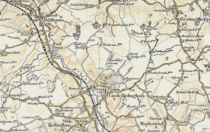 Old map of Rushley Green in 1898-1901