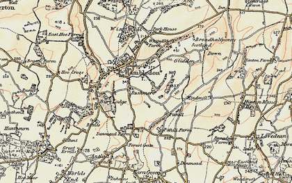 Old map of Rushmere in 1897-1900