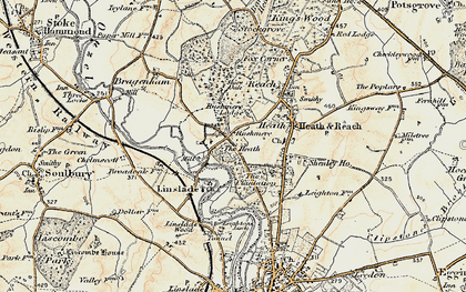 Old map of Rushmere in 1898-1899