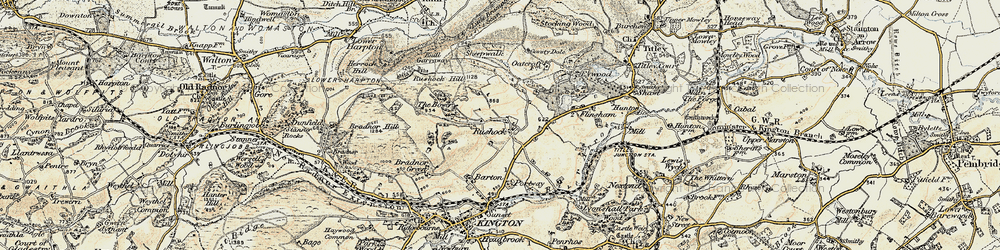 Old map of Rushock in 1900-1903