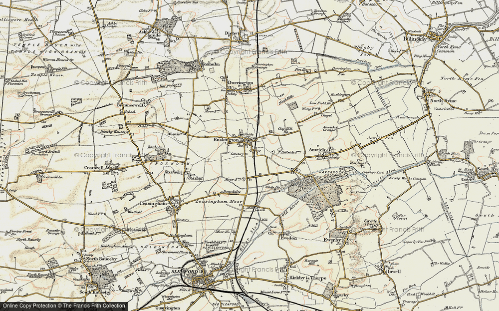Old Map of Ruskington, 1902-1903 in 1902-1903