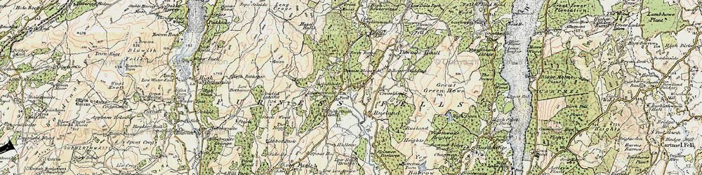 Old map of Thwaite Moss in 1903-1904