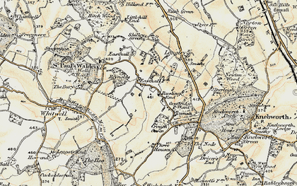 Old map of Rusling End in 1898-1899