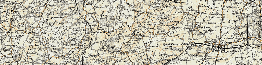 Old map of Rusper in 1898-1909