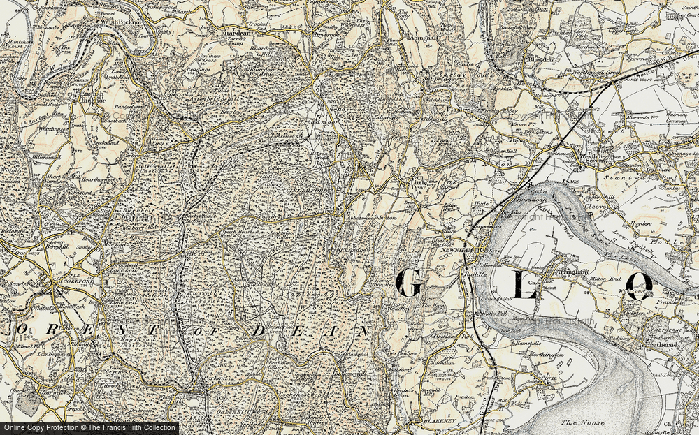 Old Map of Ruspidge, 1899-1900 in 1899-1900