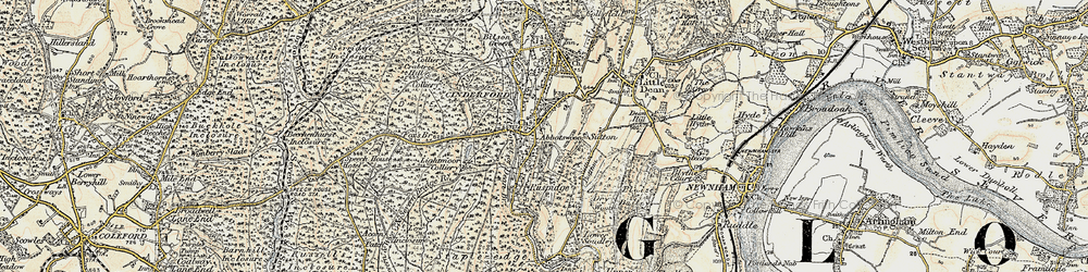 Old map of Ruspidge in 1899-1900