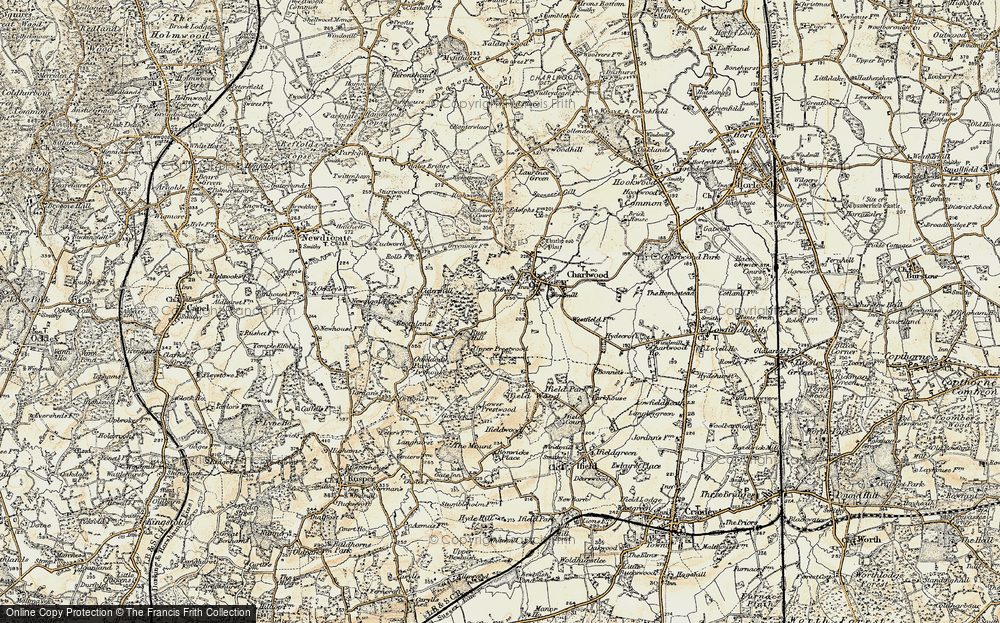 Old Map of Russ Hill, 1898-1909 in 1898-1909