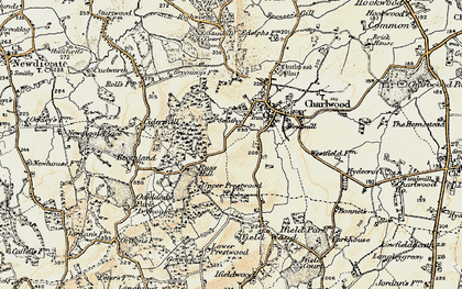 Old map of Russ Hill in 1898-1909