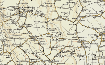 Old map of Russel's Green in 1901