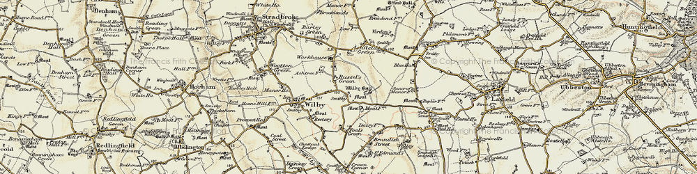 Old map of Russel's Green in 1901