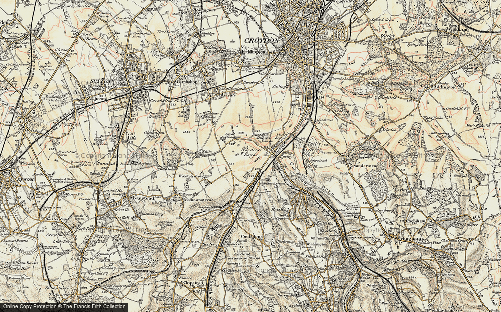 Old Map of Russell Hill, 1897-1902 in 1897-1902