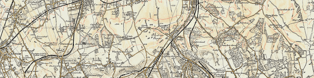 Old map of Russell Hill in 1897-1902