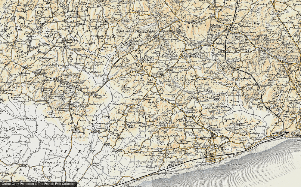 Old Map of Russell's Green, 1898 in 1898