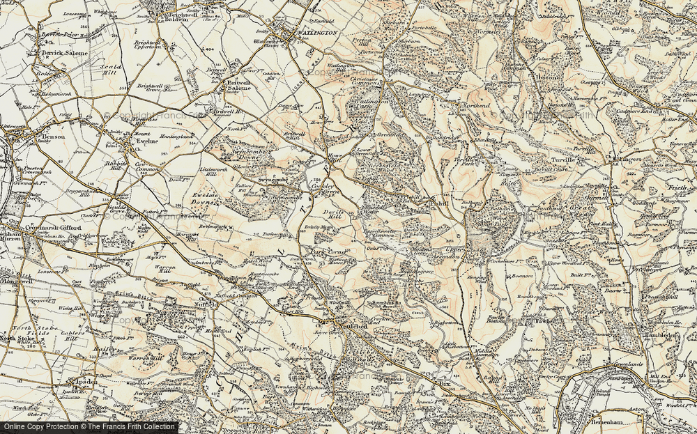 Old Map of Russell's Water, 1897-1898 in 1897-1898