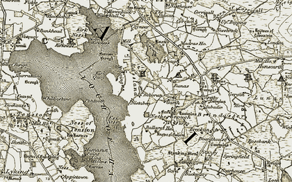 Old map of Beboran in 1912
