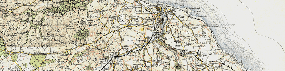 Old map of Ruswarp in 1903-1904