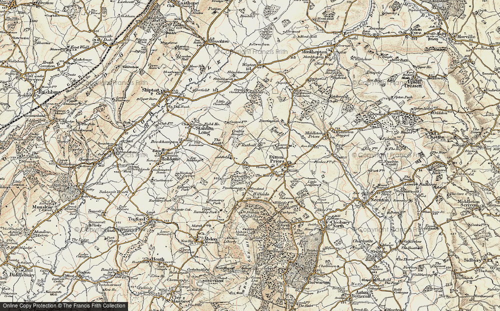 Old Map of Ruthall, 1902 in 1902