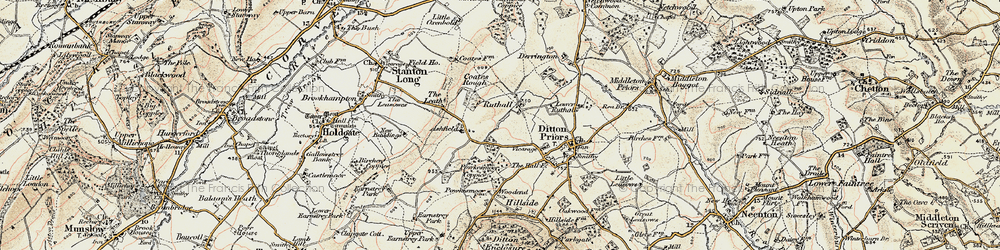 Old map of Ruthall in 1902