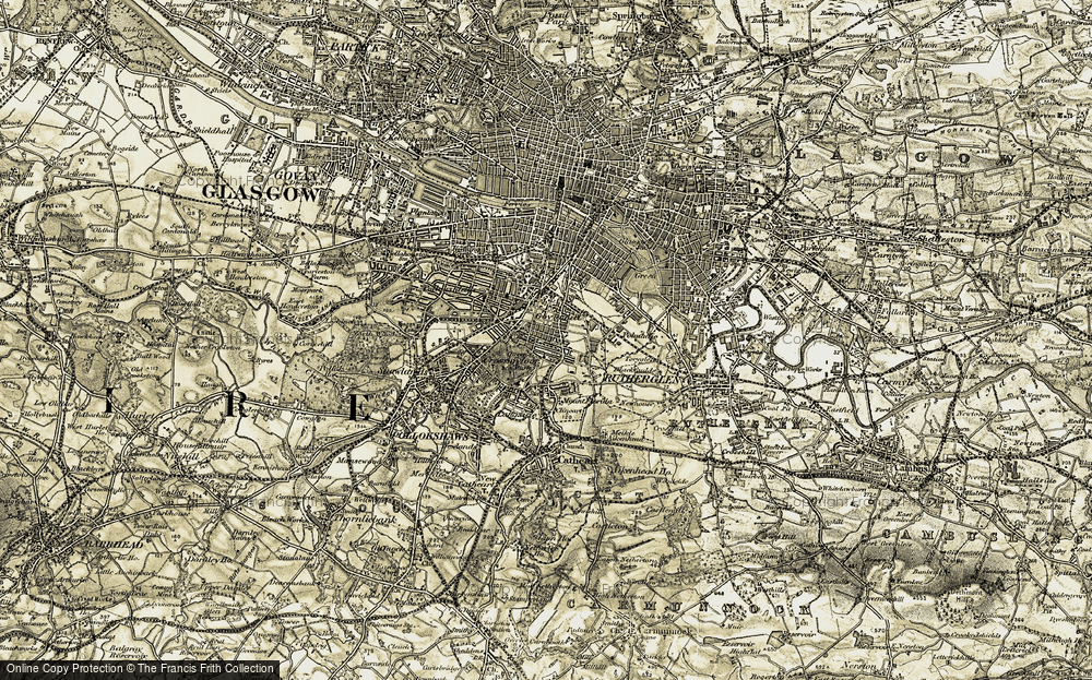 Old Map of Rutherglen, 1904-1905 in 1904-1905