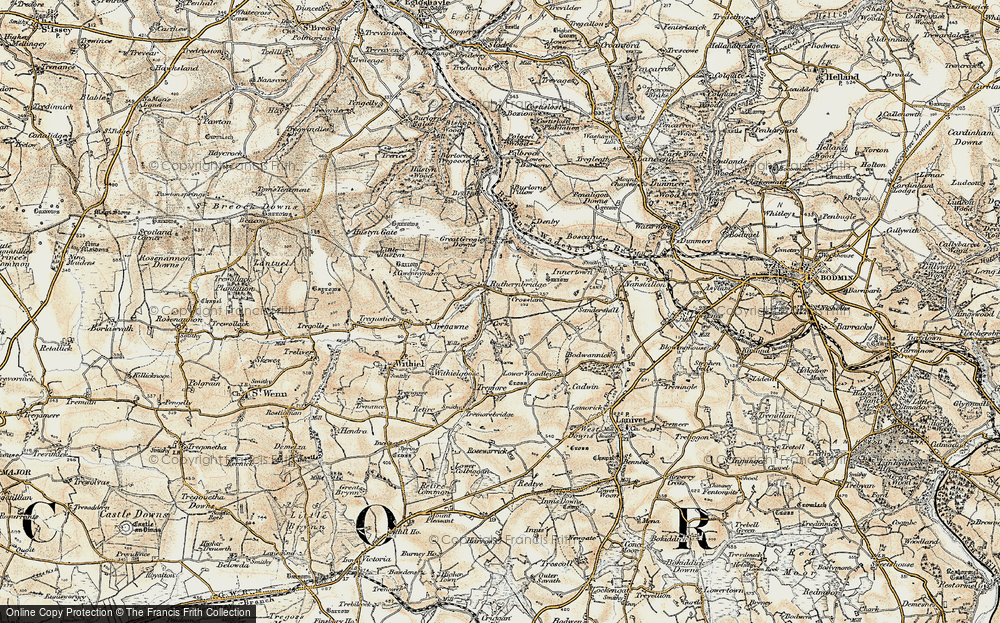 Old Map of Ruthernbridge, 1900 in 1900