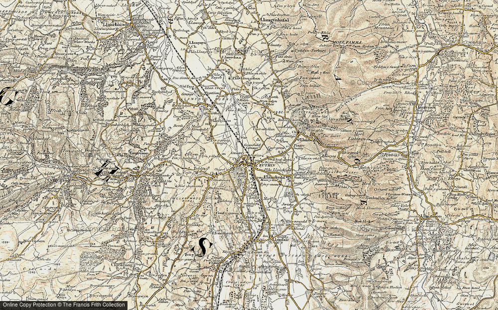 Old Map of Ruthin, 1902-1903 in 1902-1903