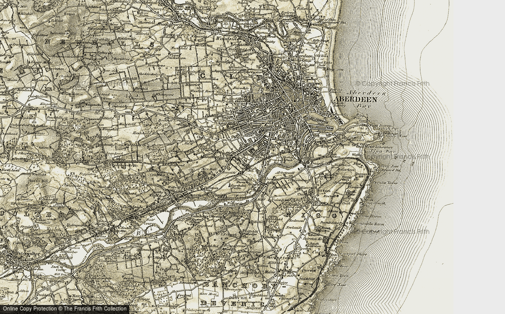 Old Map of Ruthrieston, 1908-1909 in 1908-1909