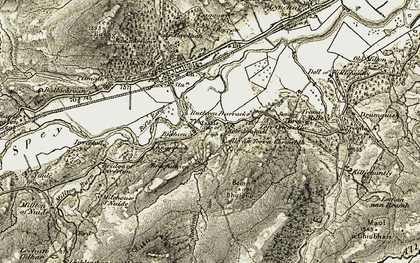 Old map of An Eilrig in 1908