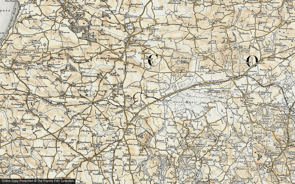 Old Map of Ruthvoes, 1900 in 1900