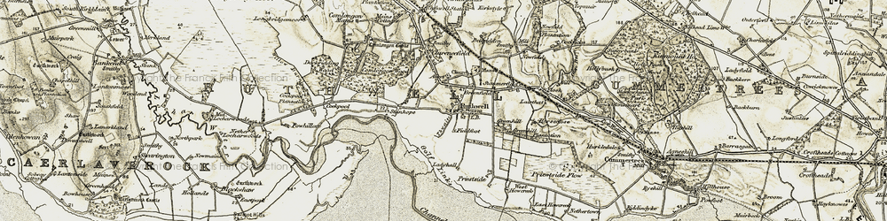 Old map of Ruthwell in 1901-1904