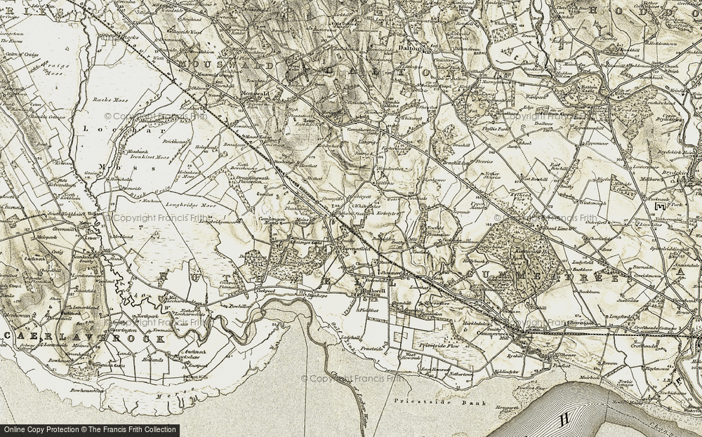 Old Map of Historic Map covering Bellridden in 1901-1904