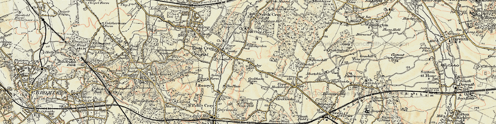 Old map of Ruxley in 1897-1902