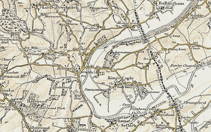 Old map of Aramstone in 1899-1900