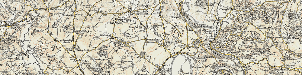 Old map of Ruxton Green in 1899-1900