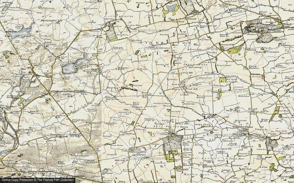 Old Map of Historic Map covering White Riggs in 1901-1903