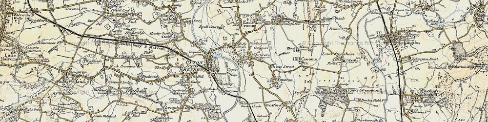 Old map of Ryall in 1899-1901