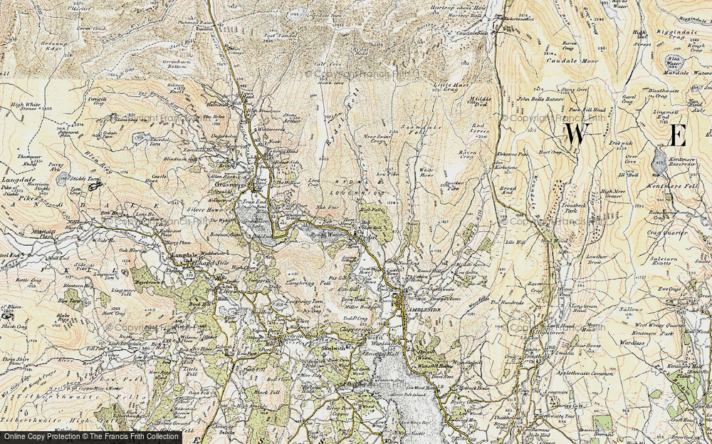 Old Map of Historic Map covering White Howe in 1904