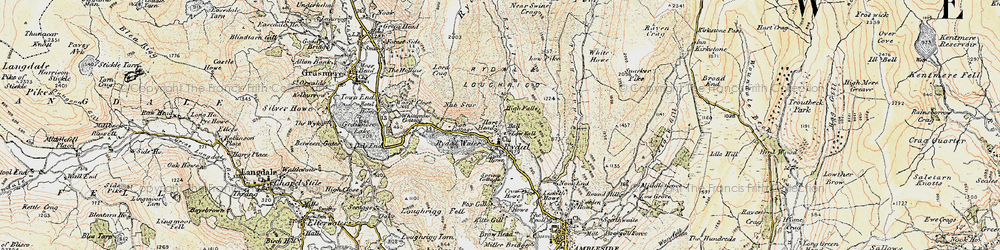 Old map of Rydal in 1904