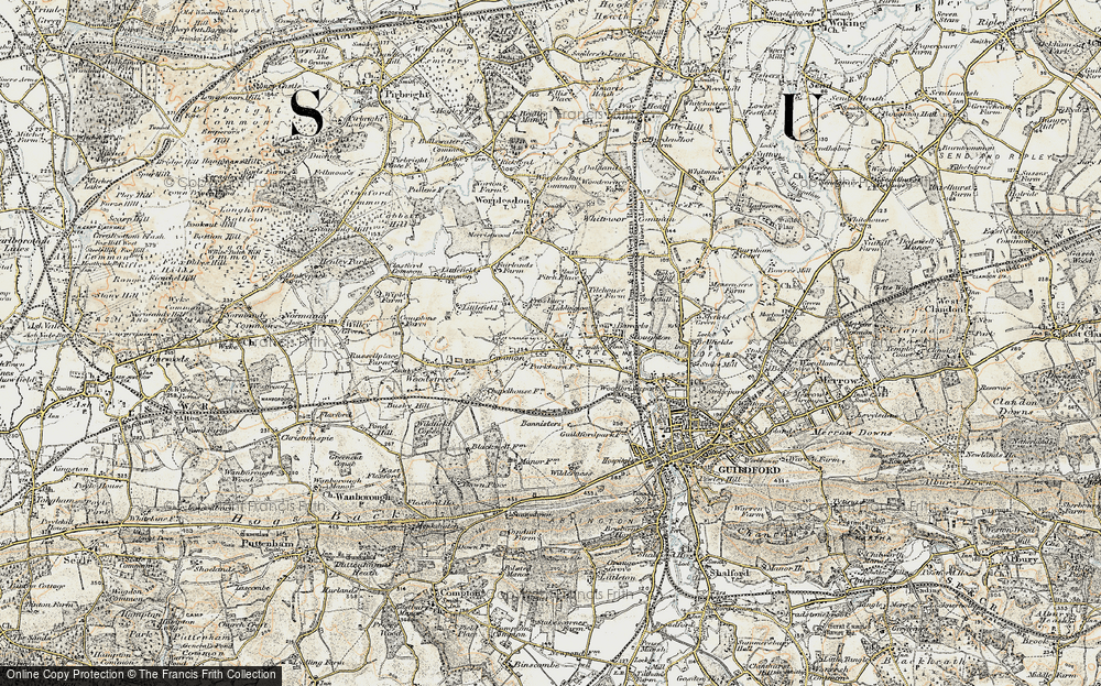 Old Map of Rydeshill, 1898-1909 in 1898-1909