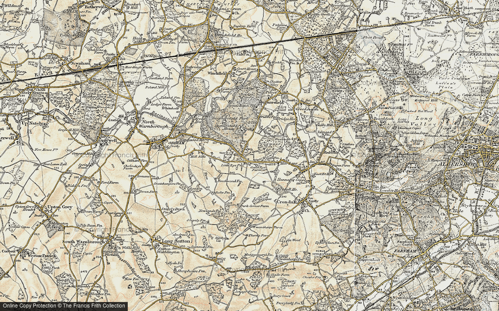 Old Map of Historic Map covering Buttridge in 1898-1909
