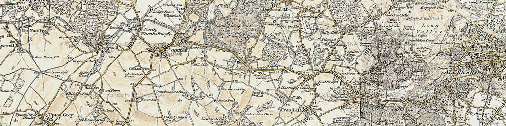 Old map of Rye Common in 1898-1909