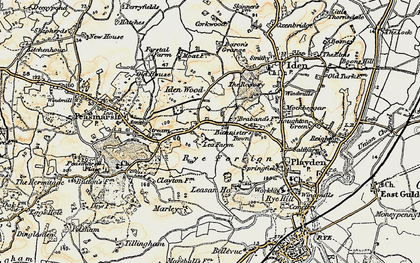 Old map of Brabands in 1898