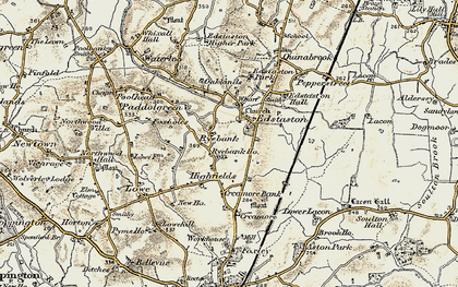 Old map of Ryebank in 1902