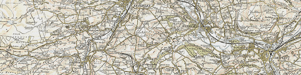 Old map of Ryecroft in 1903-1904