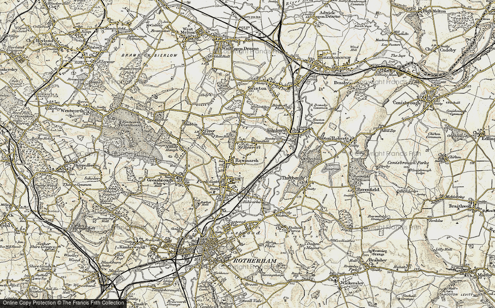 Old Map of Ryecroft, 1903 in 1903